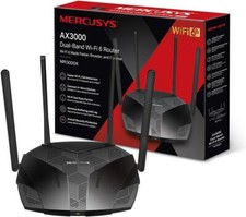 Mercusys MR3000X WLAN-Router 6 3000Mbps Dual-Band 4 RJ45 Gigabit-Ports 4 Antenne