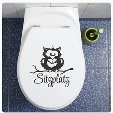 Sitzplatz WC Deckel  Eulen Aufkleber Wandtattoo Bad Toilettendeckel Klo TDA101