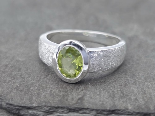 Peridot ring aus - peridot, 925
