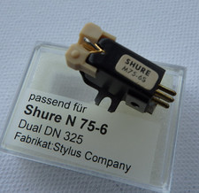 Shure M 75-6 S Tonabnehmer + neue NB Diamant Nadel N 75-6 und 1/2" Adapter