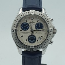 BREITLING COLT CHRONO HERREN UHR A73350 STAHL 38MM SCHÖN WEISS BR596