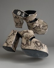 Buffalo T24400 Plateau Boots 90er EU 39 Snake Sandalen Mules