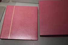 Lindner Ringbinder + Kassette Farbe Rot Elegant echt Leder gebraucht (S891)