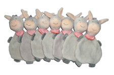 WIE NEU * 7 x Babywelt Babydream Rossmann Esel Emil grau rot apricot Schmusetuch