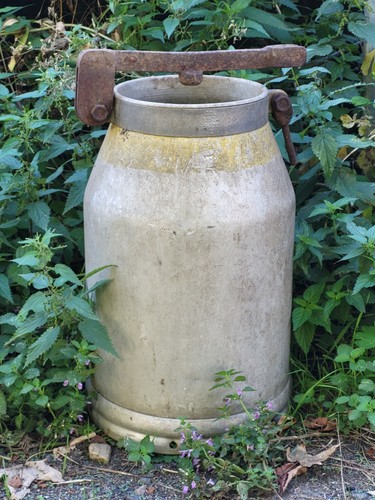 Große alte milchkanne - milchkanne, alu
