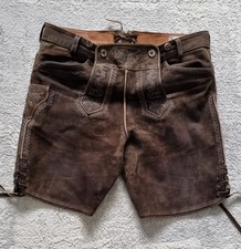 Original bayerische speckige aber saubere gepflegte kurze Lederhose Gr 54