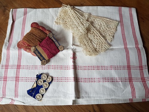 Vintage leinen damast handtuch - vintage,