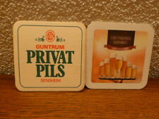 zwei Bierdeckel - Guntrum und Braustüb'l- (Rummel - Darmstädter Privatbrauerei)