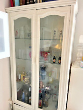 Vitrinenschrank weiß hochglanz gebraucht mit 4 Etagen und einer Schublade