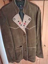 Vintage Herrentrachtenjacke Janker 52 Enzo Scarpati Wildleder guter Zustand 