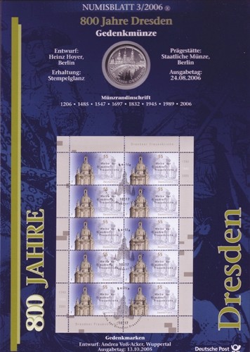 Brd bund numisblatt 2006 - brd, 3/2006