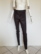 Marc Cain tolle super feminine stretchige Leder Echtleder Hose Skinny Braun