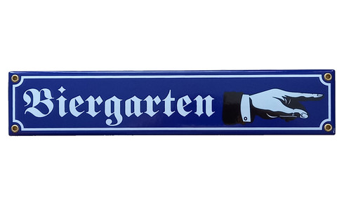 Biergarten emailleschild - biergarten,