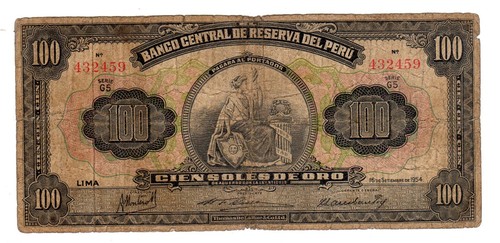 Peru banknote 100 - banknote, soles