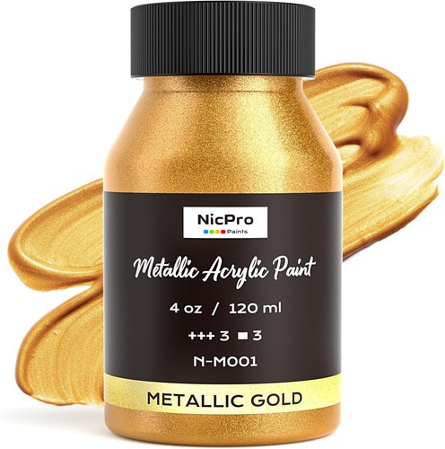Acrylfarbe gold metallic - gold, 120