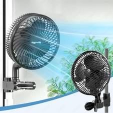 Clip Ventilator oszilierend für Growbox Grow Grower Zelt Lüfter mit Stro Premium