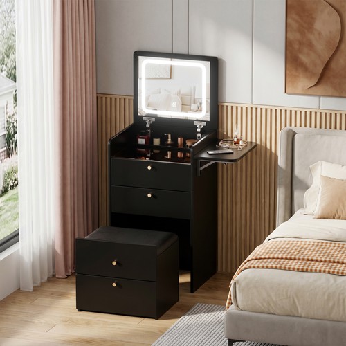 Schminktisch mit led hocker - mit,
