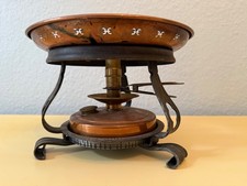 Antikes Rechaud / Stövchen – Kupfer & Schmiedeeisen – mit Spiritusbrenner