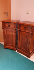 2Stck. antik Nachtkästchen Schränkchen Nachtschrank Gründerzeit Schellack polier