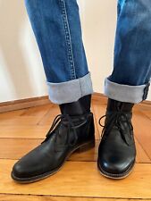 Sutor Schnürboot, Stiefelette, Schnürstiefel, Punkstiefel schwarz, Gr. 38 Leder