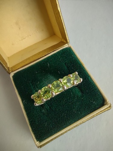 925 silber peridot ring - silber,