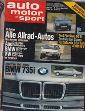 Auto Motor und Sport Heft 23 - 8: November 1986  Alle Allrad-Autos: Audi, BMW; V