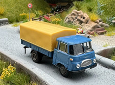 Robur LO 2002 Pritschenwagen blau Brekina 1:87