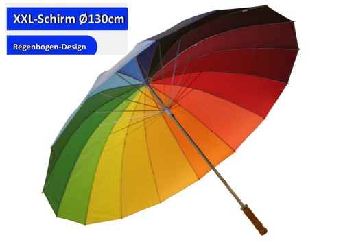 Regenschirm xxl regenbogen - regenschirm,