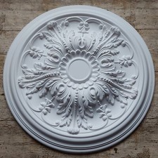 Gips Stuck Rosette 51 cm  Deckenrosetten Deko Stuckrosette Deckenspiegel