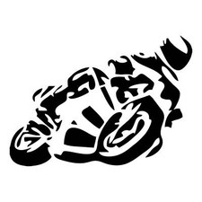 Motorrad Rennfahrer Aufkleber