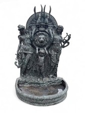 XXL Wandbrunnen Parkbrunnen Bronze massiv Frauen mit Instrumenten T106cm B155cm