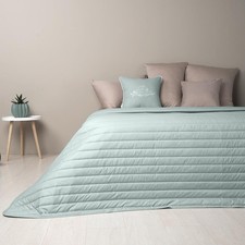 Bettüberwurf Tagesdecke  Wendedecke - gesteppt mint/Taupe