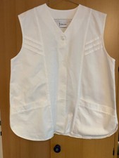 Schürze Kittel  Kasack kurz weiß ca. Gr.44 Jobline Sanfor kochfest