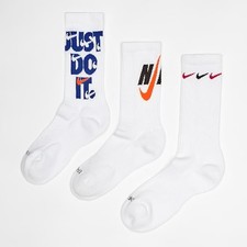 Nike Sportsocken Crew | 3er Pack Mix | Weiß | Größe 42–46 Herrensocken
