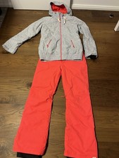 Roxy Skioutfit Skihose Skijacke / Snowboardjacke Größe L M Coral / Neon