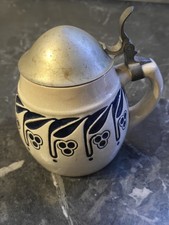 Alter BIERKRUG Steinzeug- Salzglasur, Jugendstil