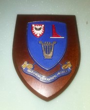 Schiffswappen...Marinemusikkorps Ostsee...auf Holzplatte