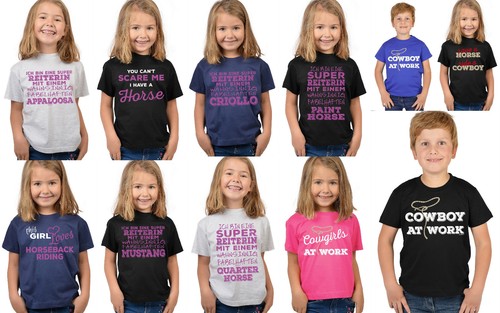 Kinder pferde sprüche shirt - sprüche, t-shirt