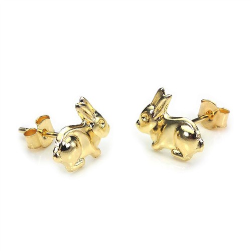Gold hase ohrstecker - hase,