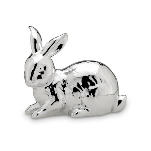 Osterhase porzellan silber - osterhase,