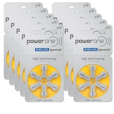 Power One P10  gelb Hörgerätebatterien Varta (60er Pack - 10x6erBlister)