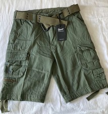 BRANDIT Cargo-Shorts Bermuda-Shorts kurze Hose Army grün viele Taschen NEU