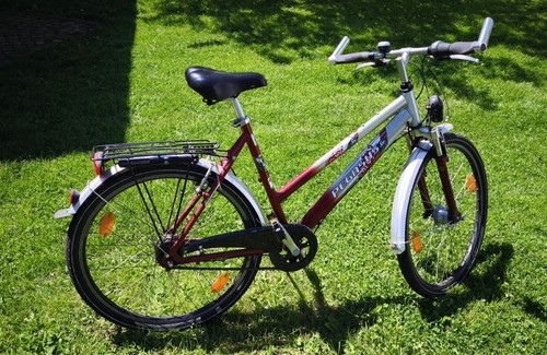 Pegasus city bike rot - city, rot/silber