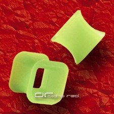 »»» VIERECK FLEXI SILIKON NEON TUNNEL OHR PIERCING 4-10mm 4 Farben 1669