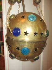 Agyptische Lampe aus Messing, Hängelampe