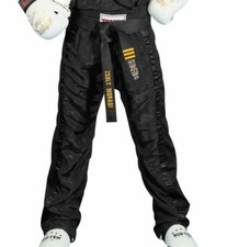 TOP TEN® MESH schwarz black Kickboxhose Kickboxen Kickbox-Hose Thaiboxen Satin
