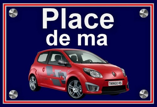 Plakette platz meines renault - "platz,