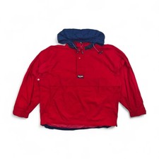 Chaps Ralph Lauren Windbreaker Herren L Rot Vintage Jacke Windjacke Regenjacke