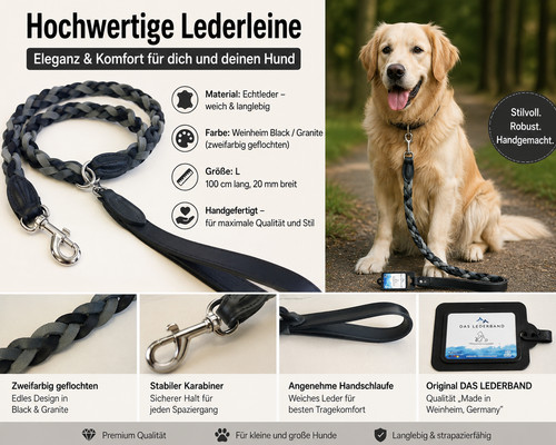 Hochwertige leder hundeleine - leder,