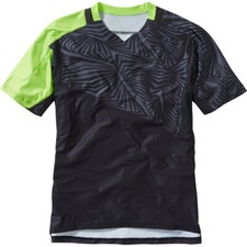 Madison Flux Enduro Herren Kurzarm Radtrikot Schwarz / Krypton Lime.
